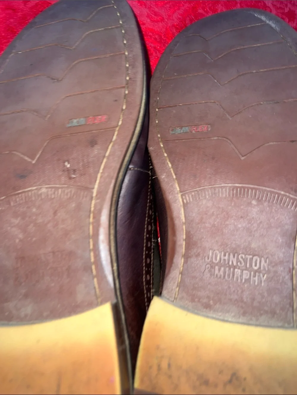 Johnston & Murphy Men's Wingtip Oxfords 11 D Brown Leather Suede Dress Shoes